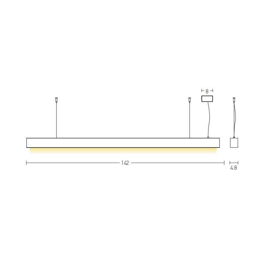 Zambelis 22210 - Suspension filaire LED LED/45W/230V