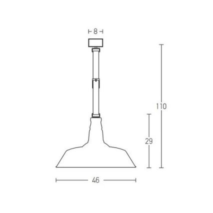 Zambelis 22225 - Suspension filaire 1xE27/40W/230V