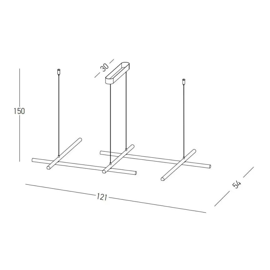 Zambelis 22242 - Suspension filaire à intensité variable LED/50W/230V doré