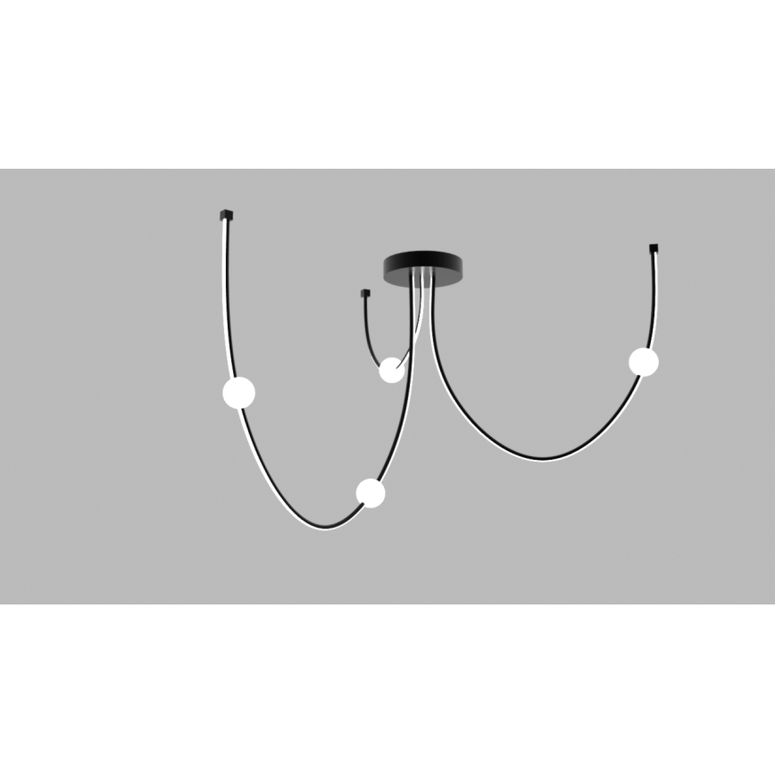 Zambelis 22247 - Suspension filaire à intensité variable LED/42W/230V noir