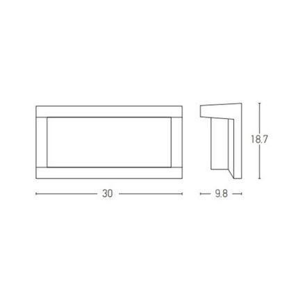 Zambelis E128 - Applique murale extérieure 1xE27/18W/230V IP54 anthracite