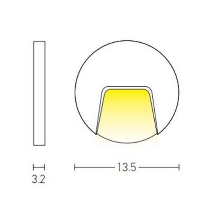 Zambelis E184 - Spot d'escalier LED d'extérieur LED/3W/230V IP54 blanc