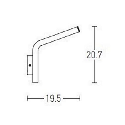 Zambelis E205 - Applique murale extérieure LED/10W/230V IP54 anthracite