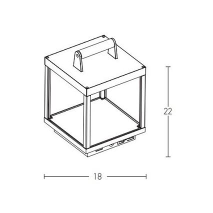 Zambelis E218 - Lampe LED à intensité variable extérieure LED/5W/5V IP54 noir