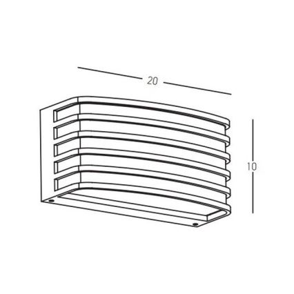 Zambelis E275 - Applique murale extérieure 1xE27/20W/230V IP54 marron