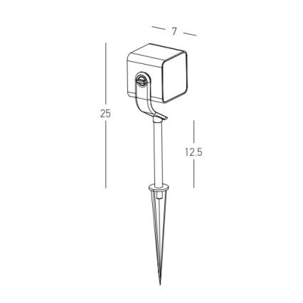 Zambelis E286 - Lampe LED extérieure LED/12W/230V IP65 anthracite