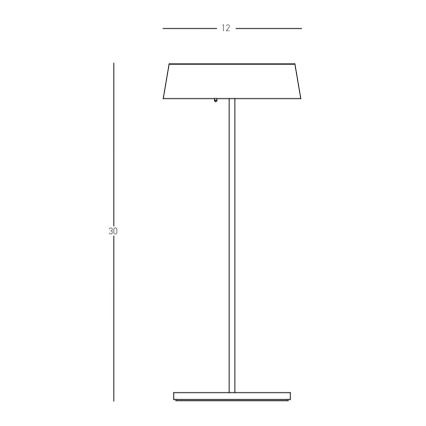 Zambelis E291 - Lampe à intensité variable extérieure LED/2,2W/3,7V 2200 mAh IP54 doré