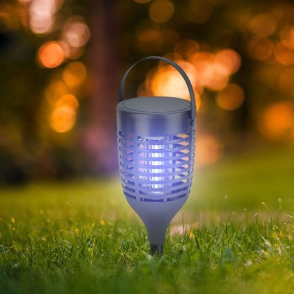 Zappeur solaire d'insectes 3en1 LED/1,3W/3,7V IP24 20 mat