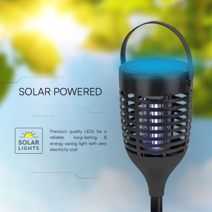 Zappeur solaire d'insectes 3en1 LED/1,3W/3,7V IP24 20 mat