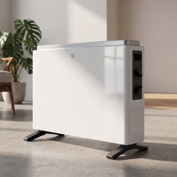 ZEVENTI - Convecteur électrique/chauffage d'appoint 800/1200/2000W/230V blanc