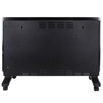 ZEVENTI - Radiateur électrique intelligent/convecteur avec écran LCD ECO/1000/2000 W/230 V Wi-Fi noir