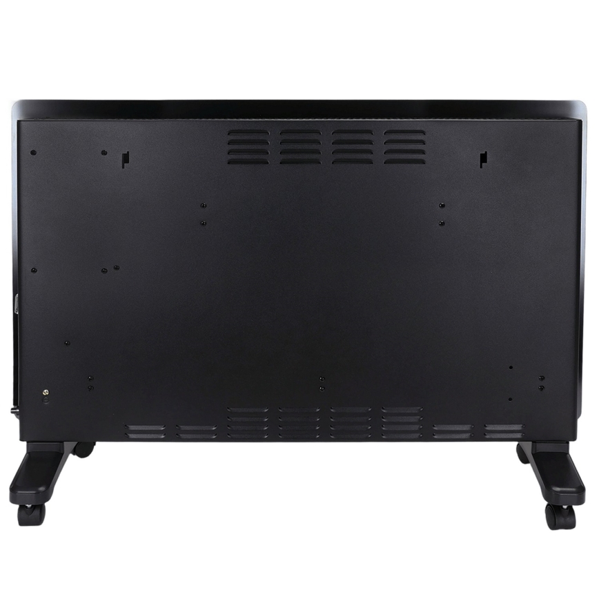 ZEVENTI - Radiateur électrique intelligent/convecteur avec écran LCD ECO/1000/2000 W/230 V Wi-Fi noir