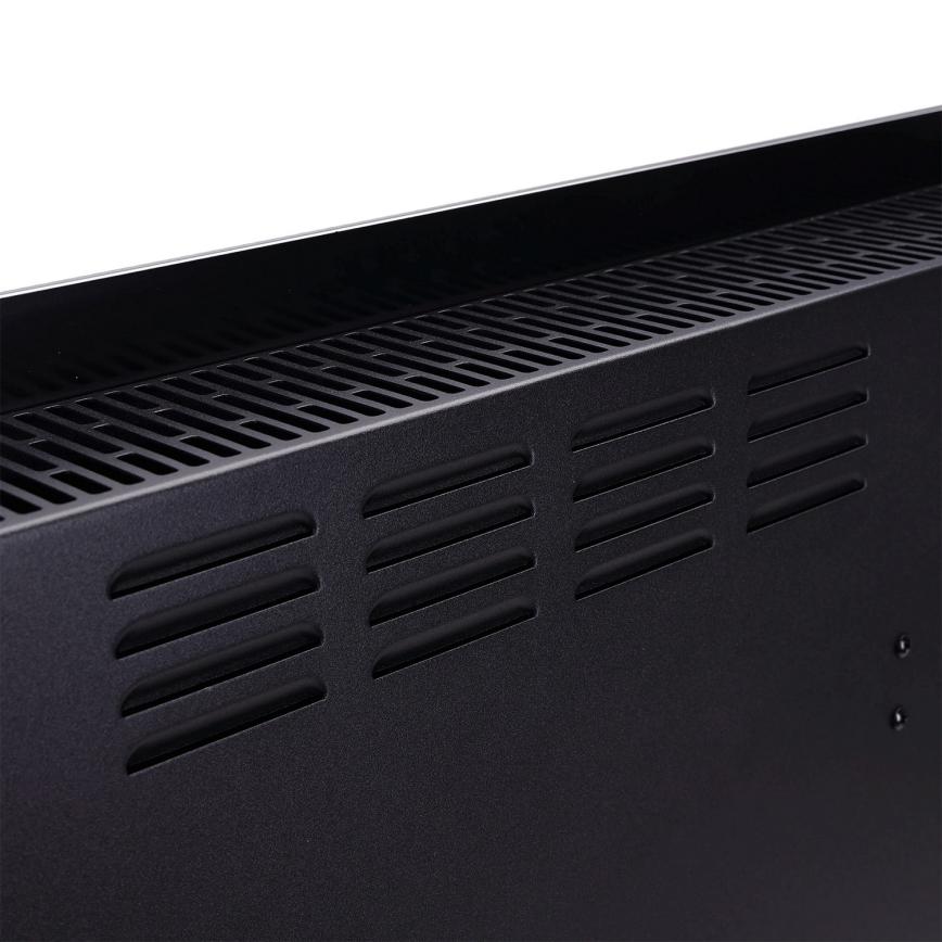 ZEVENTI - Radiateur électrique intelligent/convecteur avec écran LCD ECO/1000/2000 W/230 V Wi-Fi noir