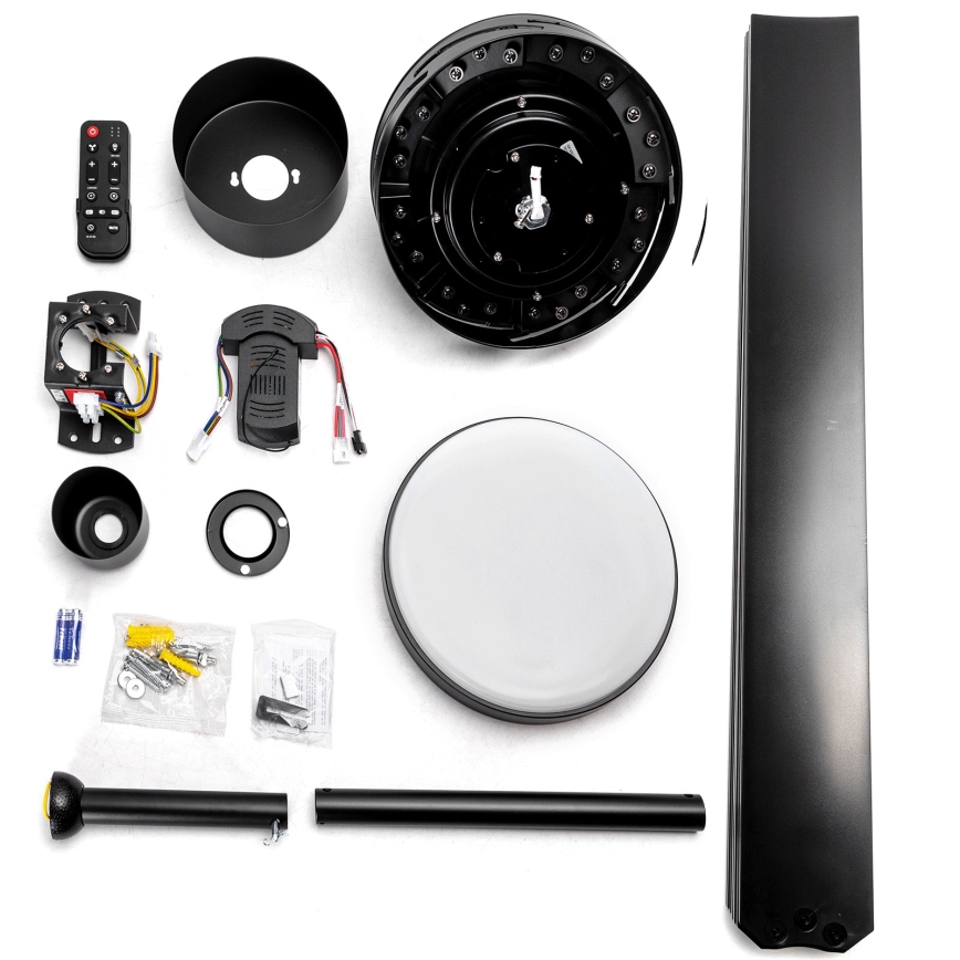 ZEVENTI - Ventilateur de plafond LED dimmable WALKIKI LED/24W/230V 2700-6500K 165 cm noir + télécommande