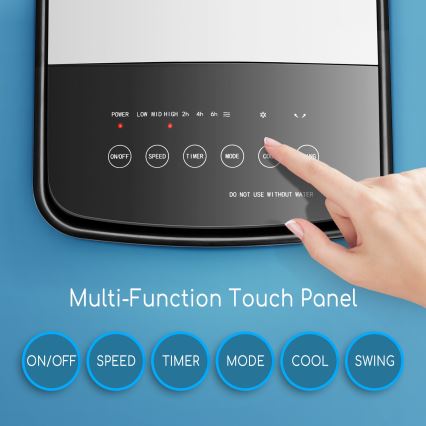 ZEVENTI - Rafraîchisseur d'air ARCTIC 60W/230V noir/blanc