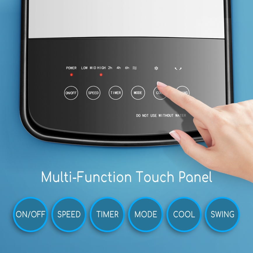 ZEVENTI - Rafraîchisseur d'air ARCTIC 60W/230V noir/blanc