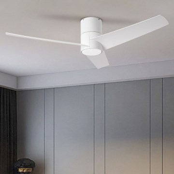 ZEVENTI - Ventilateur de plafond BARROSA LED/18W/230V 3000/4000/6000K Wi-Fi Tuya blanc + Télécommande
