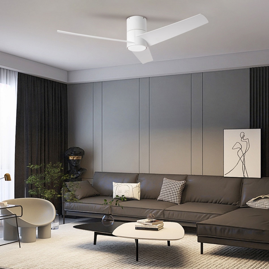 ZEVENTI - Ventilateur de plafond BARROSA LED/18W/230V 3000/4000/6000K Wi-Fi Tuya blanc + Télécommande