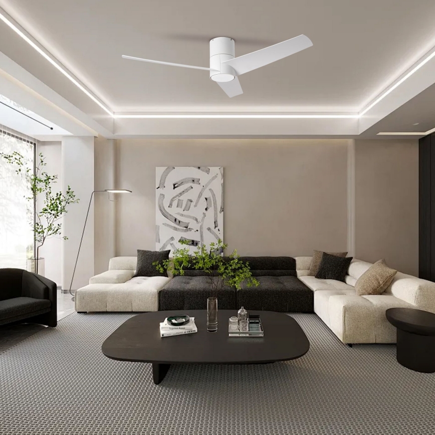 ZEVENTI - Ventilateur de plafond BARROSA LED/18W/230V 3000/4000/6000K Wi-Fi Tuya blanc + Télécommande