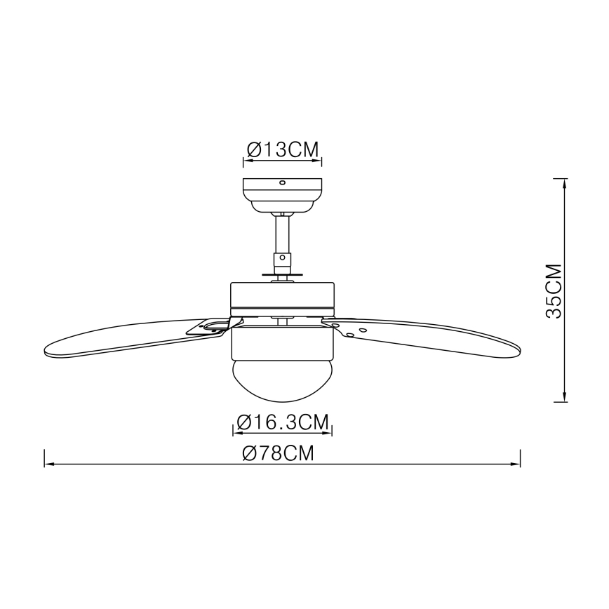 ZEVENTI - Ventilateur de plafond FAMARA 1xE14/60W/230V beige