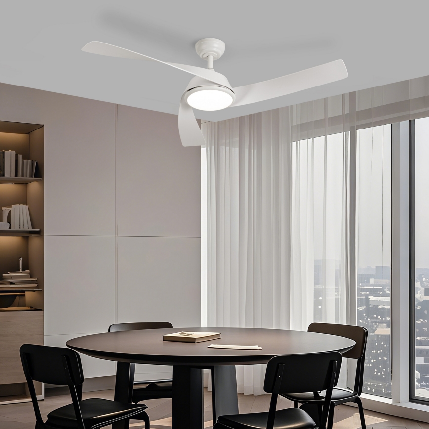 ZEVENTI - Ventilateur de plafond LED dimmable AERYS LED/24W/230V 3000/4000/6000K Wi-Fi Tuya blanc + télécommande