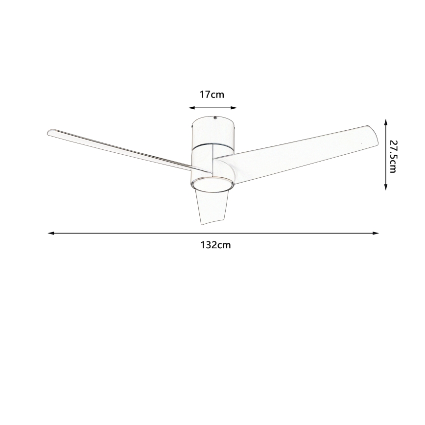 ZEVENTI - Ventilateur de plafond LED BARROSA LED/18W/230V 3000/4000/6000K Wi-Fi Tuya beige + télécommande