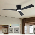 ZEVENTI - Ventilateur de plafond LED dimmable AUREX LED/24W/230V 3000/4000/6000K Wi‑Fi Tuya noir + télécommande