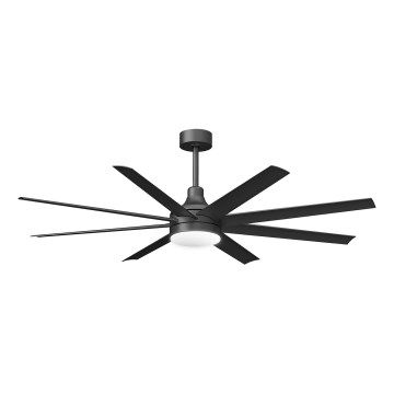 ZEVENTI - Ventilateur de plafond LED dimmable WALKIKI LED/24W/230V 2700-6500K 165 cm noir + télécommande