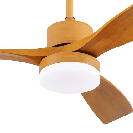 ZEVENTI - Ventilateur de plafond LED MARE LED/24W/230V 3000/4000/6000K Wi-Fi Tuya chêne + télécommande