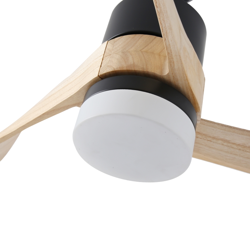 ZEVENTI - ventilateur de plafond LED NATURITO LED/18W/230V 3000/4000/6000K Wi-Fi Tuya noir/chêne + télécommande