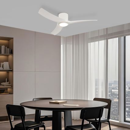 ZEVENTI - Ventilateur de plafond LED dimmable ORBITO LED/24W/230V 3000/4000/6000K Wi-Fi Tuya blanc + télécommande