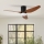 ZEVENTI - ventilateur de plafond LED PADUA LED/18W/230V 3000/4000/6000K Wi-Fi Tuya noir/marron + télécommande