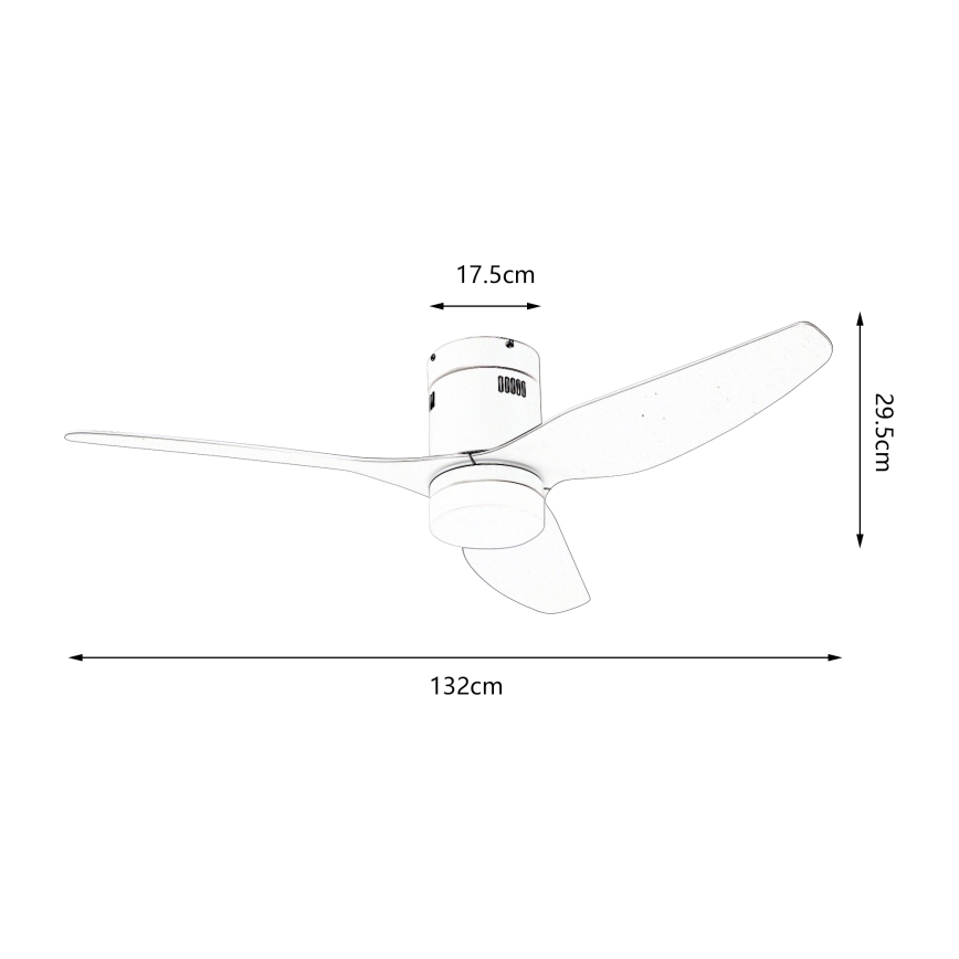 ZEVENTI - ventilateur de plafond LED PADUA LED/18W/230V 3000/4000/6000K Wi-Fi Tuya blanc + télécommande