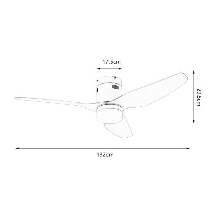 ZEVENTI - Ventilateur de plafond LED PADUA LED/18W/230V 3000/4000/6000K Wi-Fi Tuya noir + télécommande