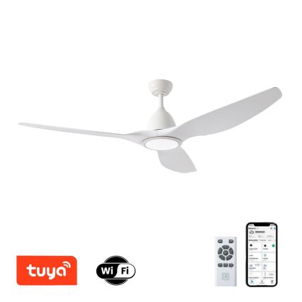 ZEVENTI - Ventilateur de plafond LED URBINO LED/20W/230V 3000/4000/6000K Wi-Fi Tuya blanc + télécommande