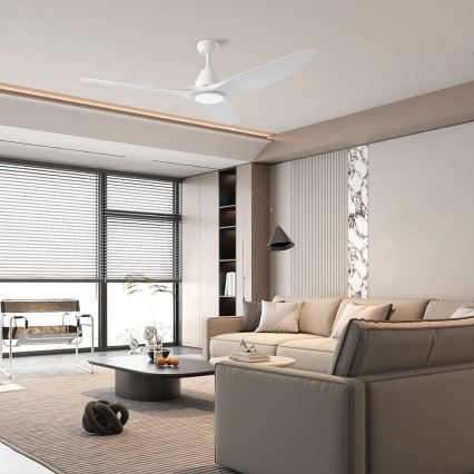 ZEVENTI - Ventilateur de plafond LED URBINO LED/20W/230V 3000/4000/6000K Wi-Fi Tuya blanc + télécommande