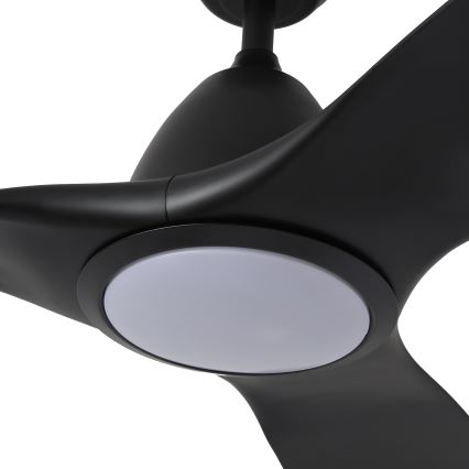 ZEVENTI - Ventilateur de plafond URBINO à LED 20W/230V 3000/4000/6000K Wi-Fi Tuya noir + télécommande