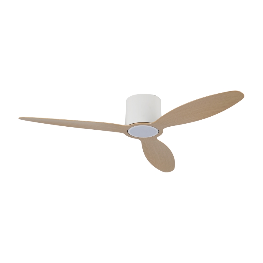 ZEVENTI - Ventilateur de plafond LED dimmable VENTORA LED/24W/230V 3000/4000/6000K Wi-Fi Tuya blanc/chêne + télécommande