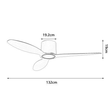 ZEVENTI - ventilateur de plafond LED dimmable VENTORA LED/24W/230V 3000/4000/6000K Wi-Fi Tuya noir + télécommande