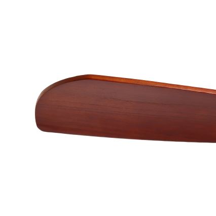 ZEVENTI - Ventilateur de plafond LIONI Wi-Fi Tuya noir/chêne + télécommande