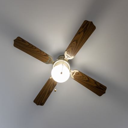 ZEVENTI - Ventilateur de plafond NAVAGIO 1xE27/60W/230V marron