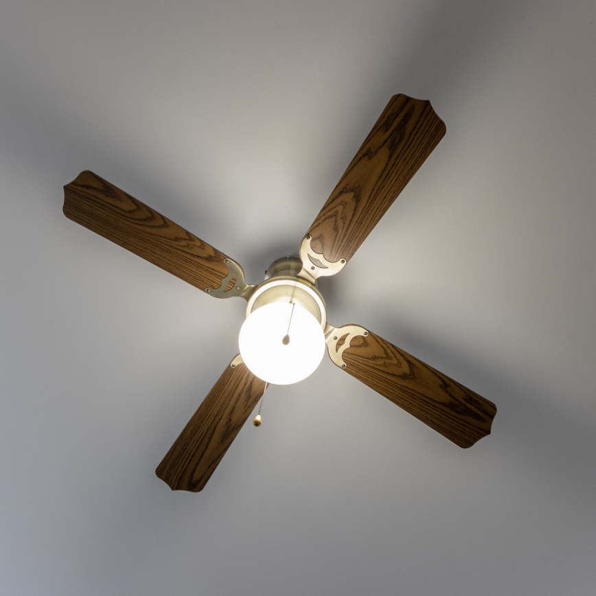 ZEVENTI - Ventilateur de plafond NAVAGIO 1xE27/60W/230V marron