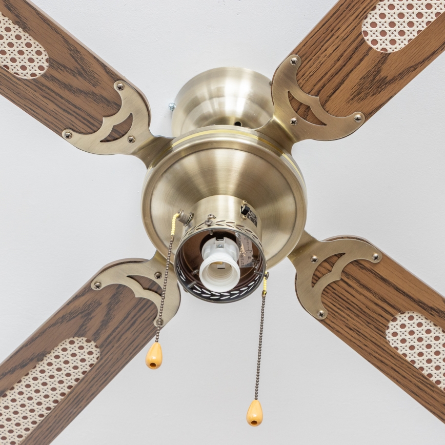ZEVENTI - Ventilateur de plafond NAVAGIO 1xE27/60W/230V marron
