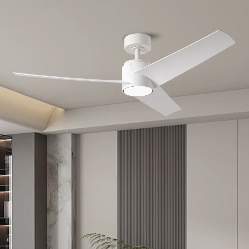 ZEVENTI - Ventilateur de plafond ORVIETO LED/18W/230V 3000-6000K Wi-Fi Tuya blanc + Télécommande
