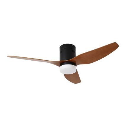 ZEVENTI - Ventilateur de plafond PADUA LED/18W/230V 3000-6000K Wi-Fi Tuya noir/marron + Télécommande