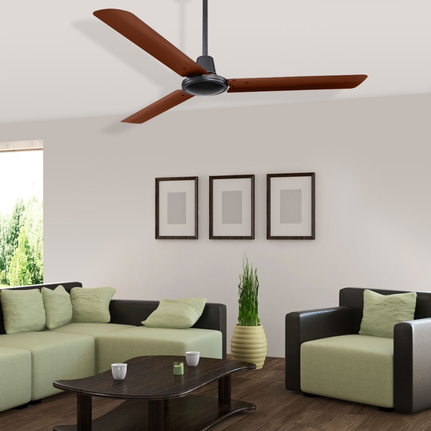 ZEVENTI - Ventilateur de plafond TOFINO marron