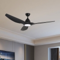 ZEVENTI - Ventilateur de plafond URBINO LED/20W/230V 3000-6000K Wi-Fi Tuya noir + Télécommande