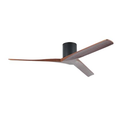 ZEVENTI - Ventilateur de plafond VELLON Wi-Fi Tuya noir/noyer + télécommande