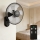 ZEVENTI - Ventilateur mural FANNY 45W/230V Ø 41 cm noir avec télécommande