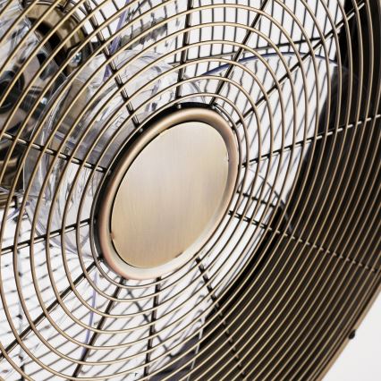 ZEVENTI - Ventilateur mural FANNY 50W/230V Ø 45 cm bronze + télécommande